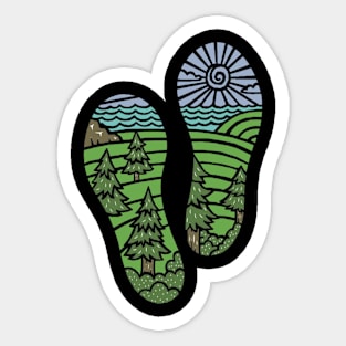 Let's Wander - Camping Sticker